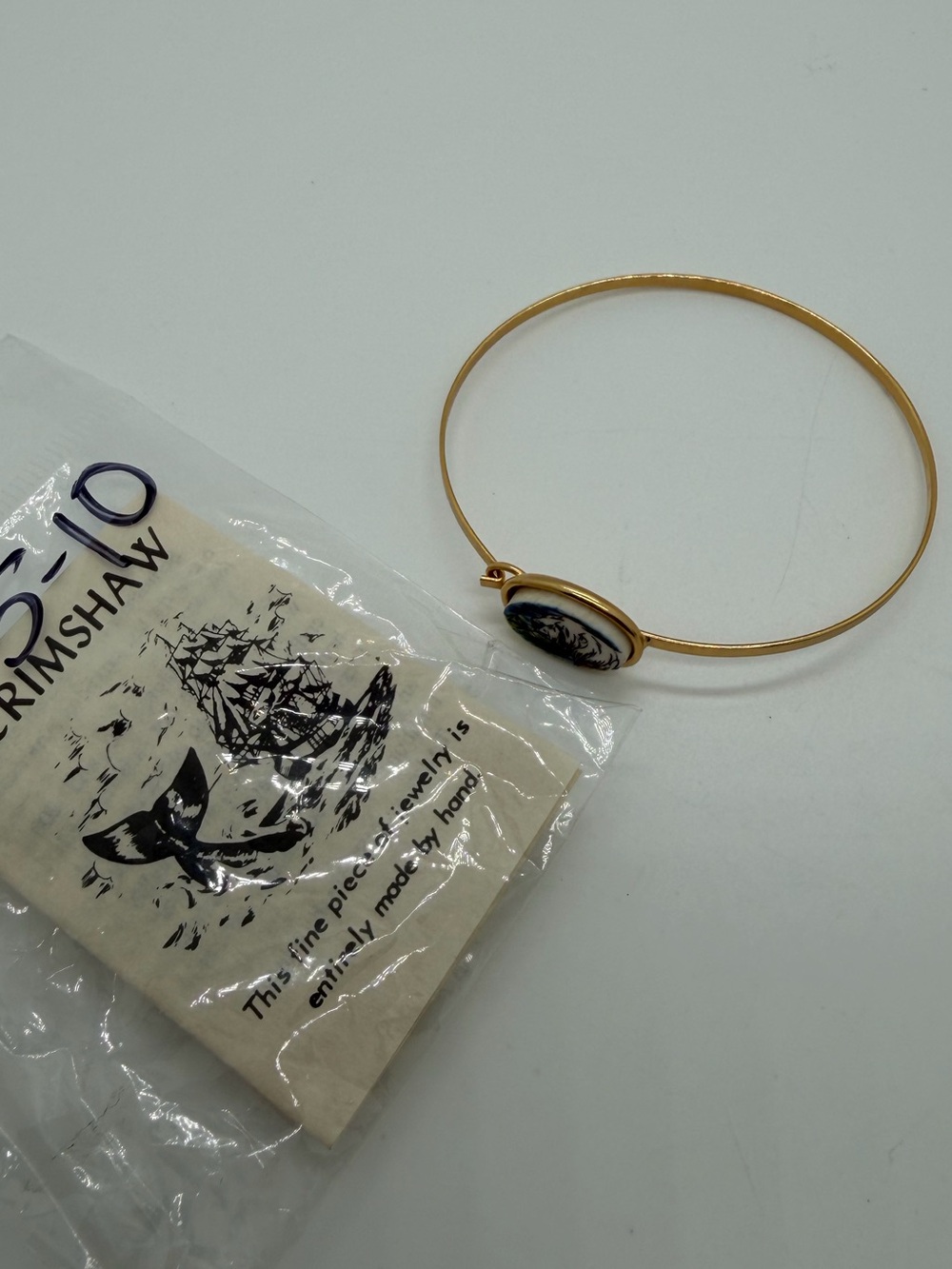 Scrimshaw 1/20 14k gf bangle bracelet